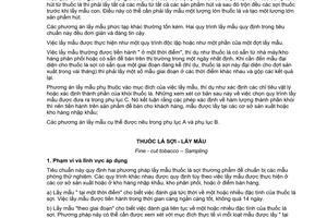 Tiêu chuẩn Việt Nam TCVN 6938:2001 (CORESTA 43:1997) về Thuốc lá sợi - Lấy mẫu do Bộ Khoa học Công nghệ và Môi trường ban hành