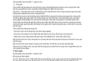 Tiêu chuẩn Việt Nam TCVN 5699-2-21:2001 (IEC 335-2-21 : 1989, With Amendment 1 : 1990, Amendment 2 : 1990 And Amendment 3 : 1992) về An toàn đối với thiết bị điện gia dụng và các thiết bị điện tương tự - Phần 2-21: Yêu cầu cụ thể đối với bình đun nước nóng do Bộ Khoa học Công nghệ và Môi trường ban hành