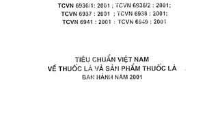 Tiêu chuẩn Việt Nam TCVN 5076:2001 (ISO 2817 :1999) về Thuốc lá và sản phẩm thuốc lá - Xác định dư lượng silic dioxit không tan trong axit clohidric do Bộ Khoa học Công nghệ và Môi trường ban hành
