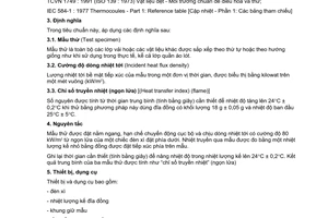 Tiêu chuẩn Việt Nam TCVN 6877:2001 (ISO 9151 : 1995) về Quần áo bảo vệ chống nhiệt và lửa – Xác định độ truyền nhiệt khi tiếp xúc với lửa do Bộ Khoa học Công nghệ và Môi trường ban hành