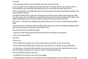 Tiêu chuẩn Việt Nam TCVN 5699-2-7:2001 (IEC 335-2-7 : 1993) về An toàn đối với thiết bị điện gia dụng và các thiết bị điện tương tự - Phần 2-7: Yêu cầu cụ thể đối với máy giặt do Bộ Khoa học Công nghệ và Môi trường ban hành