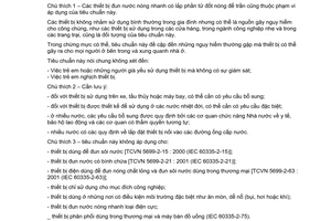 Tiêu chuẩn Việt Nam TCVN 5699-2-35:2001 (IEC 60335-2-35 : 1997) về An toàn đối với thiết bị điện gia dụng và các thiết bị điện tương tự - Phần 2-35: Yêu cầu cụ thể đối với thiết bị đun nước nóng nhanh do Bộ Khoa học Công nghệ và Môi trường ban hành