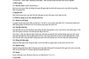 Tiêu chuẩn Việt Nam TCVN 6893:2001 về Giấy có độ hút nước cao - Phương pháp xác định độ hút nước do Bộ Khoa học Công nghệ và Môi trường ban hành