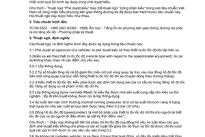 Tiêu chuẩn Việt Nam TCNV 6956:2001 về phương tiện giao thông đường bộ - thiết bị đo tốc độ và việc lắp đặt trên phương tiện cơ giới - yêu cầu và phương pháp thử trong phê duyệt kiểu do Bộ Khoa học Công nghệ và Môi trường ban hành