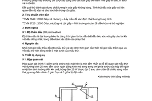 Tiêu chuẩn Việt Nam TCVN 6899:2001 về Giấy - Xác định độ thấm mực in - Phép thử thấm dầu thầu dầu do Bộ Khoa học Công nghệ và Môi trường ban hành