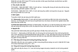 Tiêu chuẩn Việt Nam TCVN 4829:2001 về Vi sinh vật học - Hướng dẫn chung về phương pháp phát hiện Salmonella do Bộ Khoa học Công nghệ và Môi trường ban hành