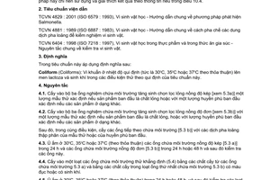 Tiêu chuẩn Việt Nam TCVN 4882:2001 về Vi sinh vật học - Hướng dẫn chung về định lượng Coliform - Kỹ thuật đếm số có xác suất lớn nhất do Bộ Khoa học Công nghệ và Môi trường ban hành