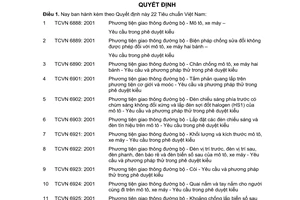 Quyết định 64/2001/QĐ-BKHCNMT Tiêu chuẩn Việt Nam