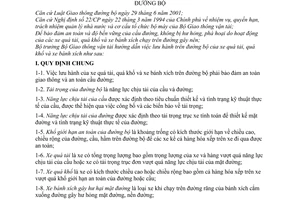 Thông tư 21/2001/TT-BGTVT lưu hành xe quá tải, quá khổ và xe bánh xích trên đường bộ