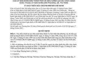 Quyết định 120/2001/QĐ-UB điều chỉnh lại chức danh khác thuộc Ủy ban nhân dân phường, xã, thị trấn