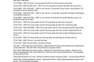 Tiêu chuẩn Việt Nam TCVN 7049:2002 về thịt chế biến có xử lý nhiệt - quy định kỹ thuật do Bộ Khoa học và Công nghệ ban hành