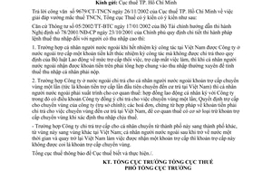 Công văn 214TCT/NV2 giải đáp chính sách thuế TNCN