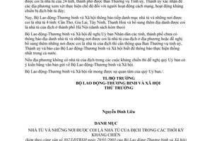 Công văn 302/LĐTBXH-TBLS về việc xác định nhà tù và những nơi được coi là nhà tù của địa phương