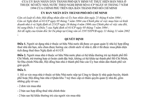 Quyết định 03/2003/QĐ-UB thực hiện bán nhà ở thuộc sở hữu Nhà nước theo Nghị định số 61/CP trên địa bàn thành phố Hồ Chí Minh
