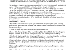 Thông tư 01/2003/TT-BGTVT hướng dẫn đội mũ bảo hiểm khi đi xe mô tô, xe gắn máy