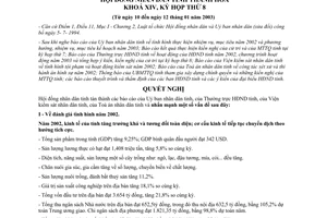 Nghị quyết 28/2003/NQ-HĐNDK14 thực hiện nhiệm vụ kinh tế xã hội quốc phòng