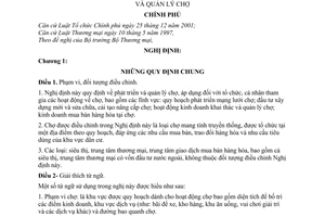 Nghị định 02/2003/NĐ-CP phát triển quản lý chợ