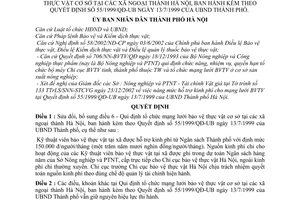 Quyết định 13/2003/QĐ-UB tổ chức mạng lưới bảo vệ thực vật cơ sở tại xã ngoại thành Hà Nội sửa đổi Quyết định 55/1999/QĐ-UB