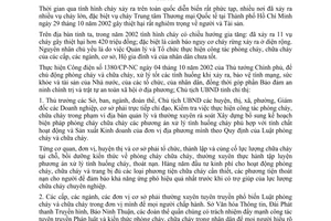 Chỉ thị 03/2003/CT-UBND tăng cường biện pháp thực hiện công tác phòng cháy