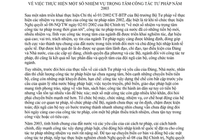 Chỉ thị 01/2003/CT-BTP thực hiện nhiệm vụ trọng tâm công tác tư pháp năm 2003