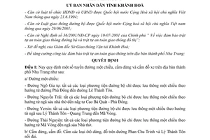 Quyết định 08/2003/QĐ-UB đường một chiều và dừng đỗ xe