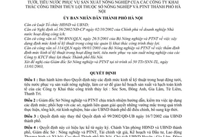 Quyết định 20/2003/QĐ-UB định mức kinh tế kỹ thuật trong hoạt động tưới tiêu nước phục vụ sản xuất nông nghiệp Công Ty Khai thác công trình thủy lợi