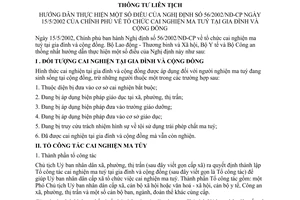Thông tư liên tịch 01/2003/TTLT/BLĐTBXH-BYT-BCA hướng dẫn Nghị định 56/2002/NĐ-CP ngày 15/5/2002 tổ chức cai nghiệm ma túy tại gia công đồng