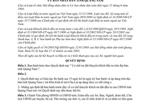 Quyết định 13/2003/QĐ-UB Cơ chế ưu đãi khuyến khích đầu tư Quảng Nam