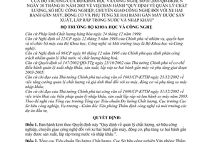 Quyết định 01/2003/QĐ-BKHCN quản lý chất lượng, sở hữu công nghiệp, chuyển giao công nghệ đối với xe hai bánh gắn máy sản xuất, lắp ráp trong nước