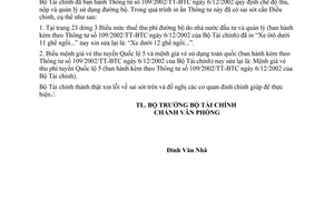 Công văn 1140TC/VP đính chính TT 109/2003/TT-BTC
