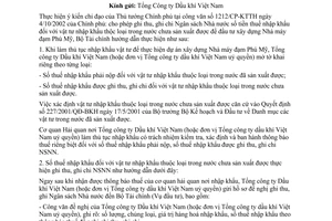 Công văn 1323TC/TCT ghi thu, ghi chi thuế nhập khẩu vật tư xây dựng nhà máy đạm Phú Mỹ