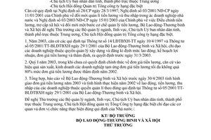 Công văn 421/LĐTBXH-TL dơn giá tiền lương năm 2003 đối với doanh nghiệp nhà nước