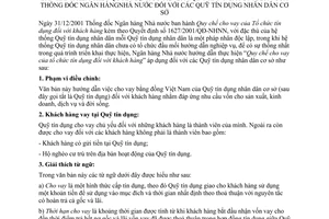 Công văn44/CV-TDHT thực hiện Quy chế cho vay Tổ chức tín dụng 2003