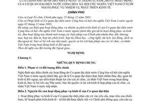 Nghị định 08/2003/NĐ-CP hoạt động cơ quan đại diện Việt Nam ở nước ngoài phục vụ nhiệm vụ phát triển kinh tế