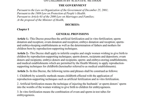 Decree No. 12/2003/ND-CP of February 12, 2003, on childbirth by scientific methods