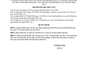 Quyết định 01/2003/QĐ-BTS công bố danh mục văn bản pháp luật hết hiệu lực