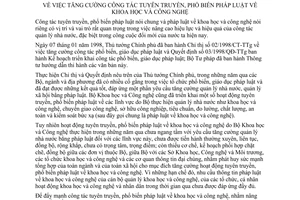 Chỉ thị 03/2003/CT-BKHCN tăng cường công tác tuyên truyền phổ biến pháp luật khoa học công nghệ