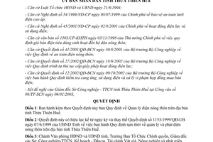 Quyết định 488/QĐ-UB năm 2003 quản lý điện nông thôn Thừa Thiên Huế