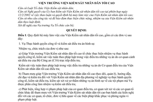 Quyết định 01/2003/QĐ-VKSTC-TCCB bộ máy làm việc Viện kiểm sát nhân dân tối cao