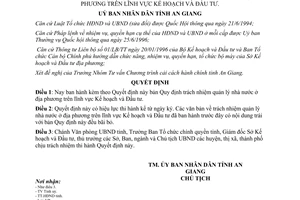 Quyết định 248/2003/QĐ-UB quản lý Nhà nước lĩnh vực Kế hoạch Đầu tư An Giang
