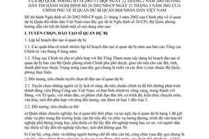 Thông tư 14/2003/TT-BQP sĩ quan dự bị Quân đội nhân dân Việt Nam để hướng dẫn thực hiện Nghị định 26/2002/NĐ-CP