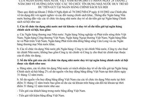 Thông tư 04/2003/TT-NHNN hướng dẫn việc tổ chức tín dụng nhà nước duy trì số dư tiền gửi tại ngân hàng chính sách xã hội