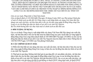 Thông tư 14/2003/TT-BTC chính sách ưu đãi Tổng công ty xuất nhập khẩu xây dựng VN sản xuất cấu kiện, vật liệu làm nhà ở cho vùng ngập lũ Tây Nguyên