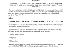 Hướng dẫn 1481/HD-ĐCNĐ-KTBN nghiệp vụ quy trình thực hiện bán nhà ở