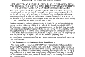 Công văn 93CV/TĐKTkinh nghiệm đợt kiểm tra kế hoạch triển khai thực hiện chỉ thị 35/CT-TW đổi mới công tác thi đua khen thưởng giai đoạn mới