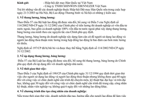 Công văn 1111/LĐTBXH-THPC trả lời về BLLĐ