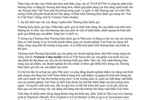 Công văn 1562 TM/XTTM đề án "Xây dựng và phát triển Thương hiệu Quốc gia"
