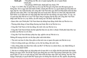 Công văn 758/LS-PL Ma-lai-xi-a tạm đình chỉ thi hành Hiệp định miễn thị thực