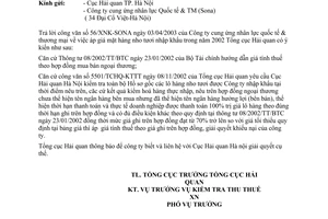 Công văn 1672/TCHQ-KTTT giá tính thuế hàng nhập khẩu