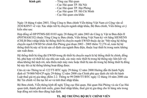 Công văn 716/BBCVT-KHTC xác nhận thiết bị chuyên ngành nhập khẩu